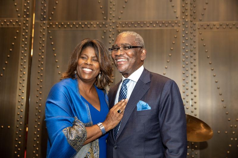 Congressman Gregory Meeks with his wife, Simone-Marie Meeks